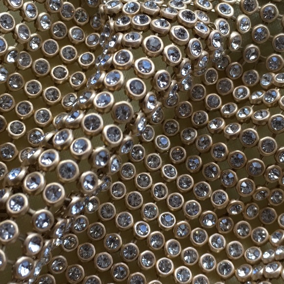 NWOT Natasha Rhinestone and Gold Clutch or shoulder bag - Picture 3 of 5